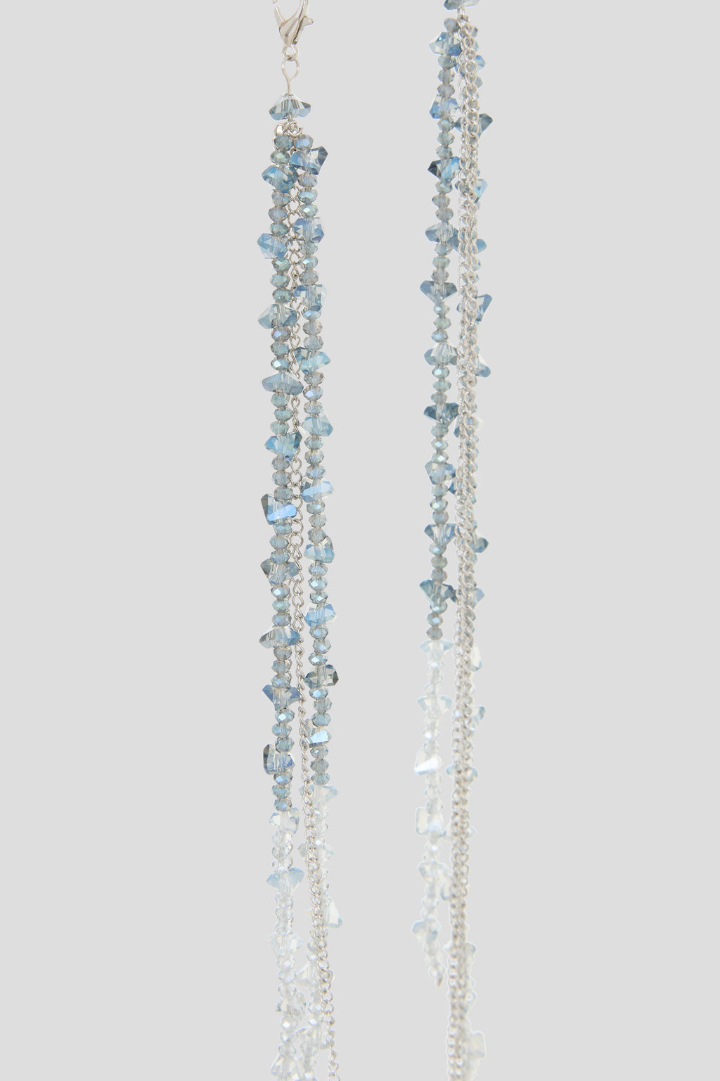 Elegant Blue Headband with Removable Chains