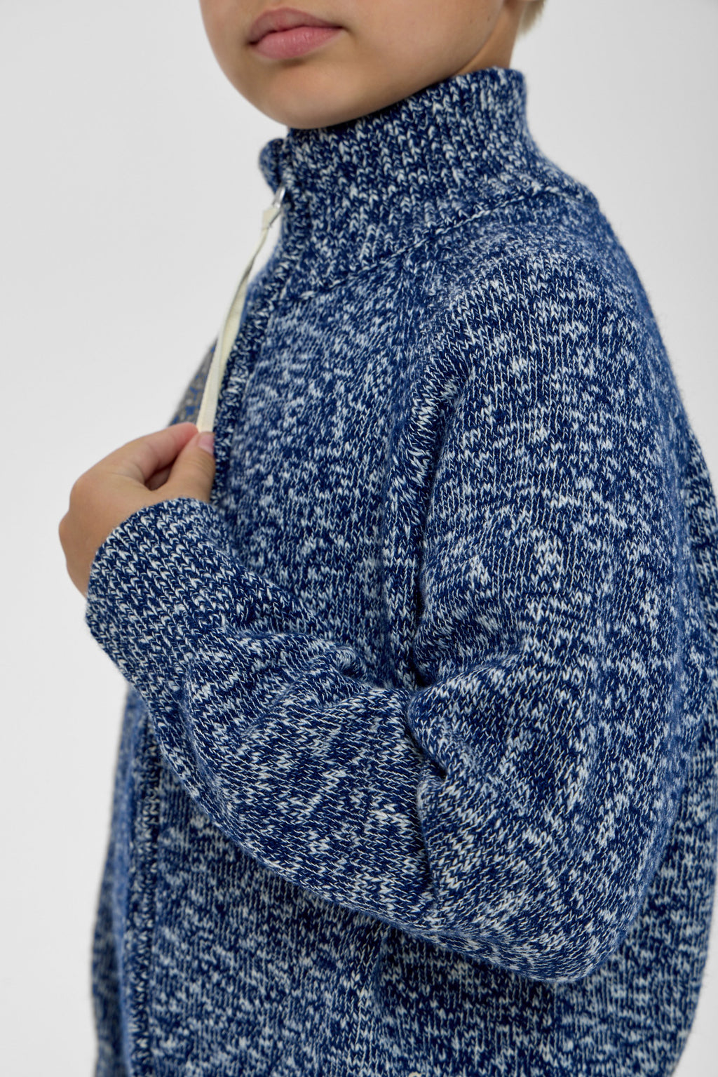 Knitted Sweater with Zip