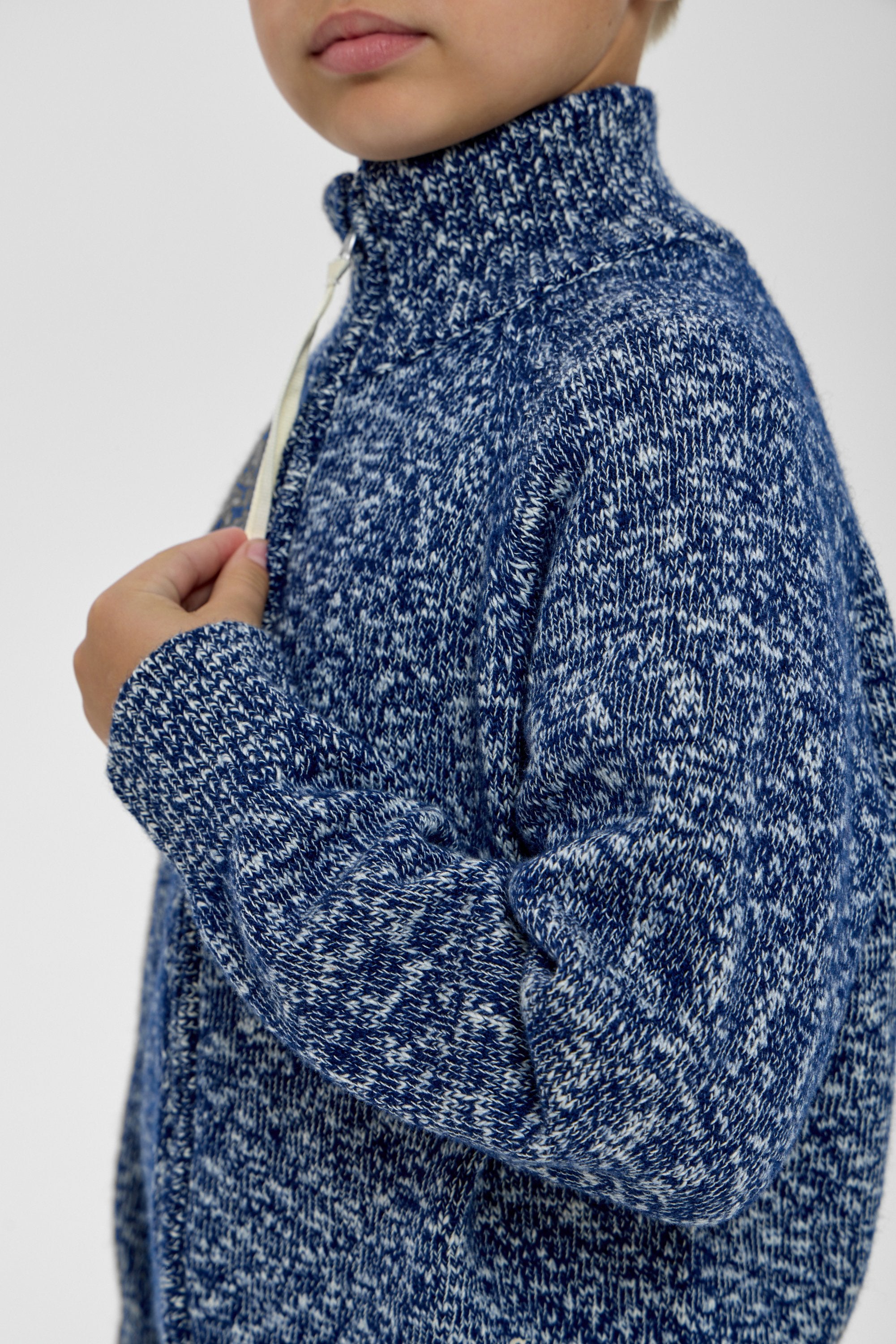 Knitted Sweater with Zip