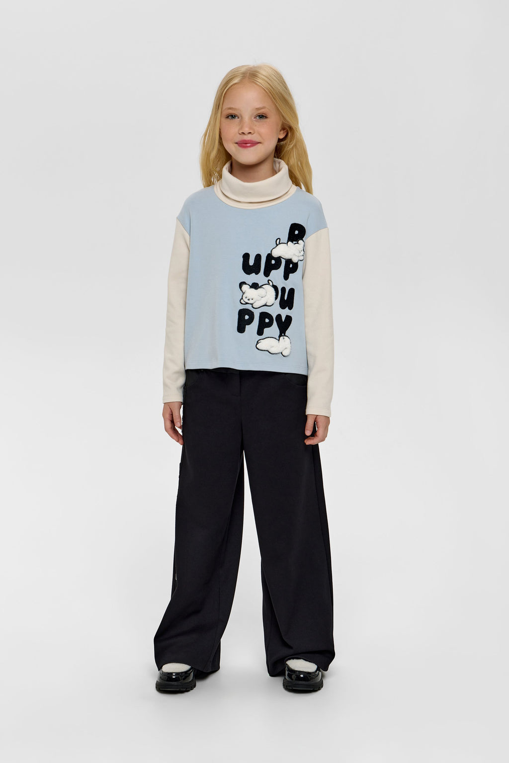 Printed Combined Turtleneck