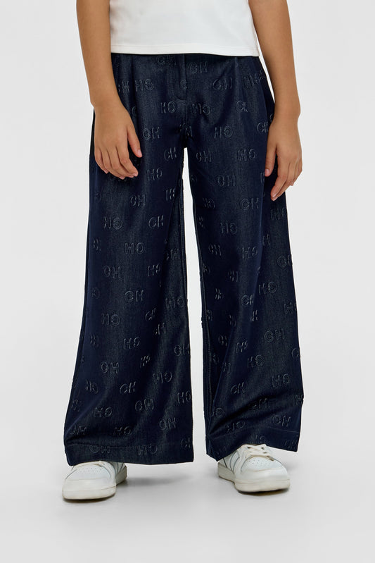 CH Branded Navy Denim Trousers