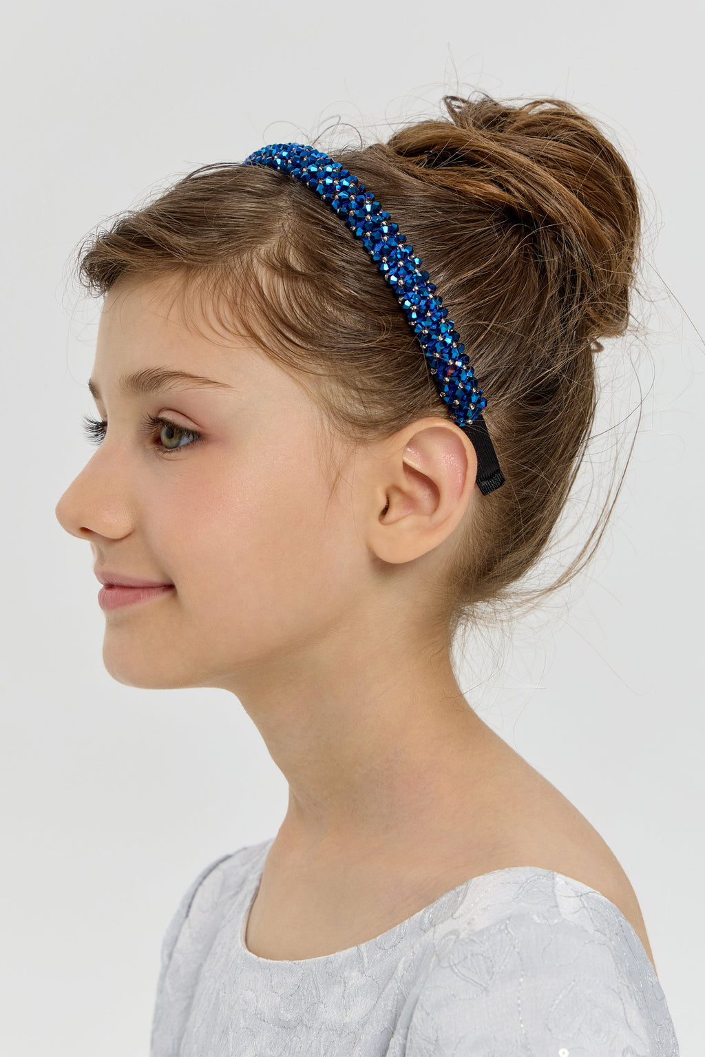 Blue Glitter Rhinestones Headband