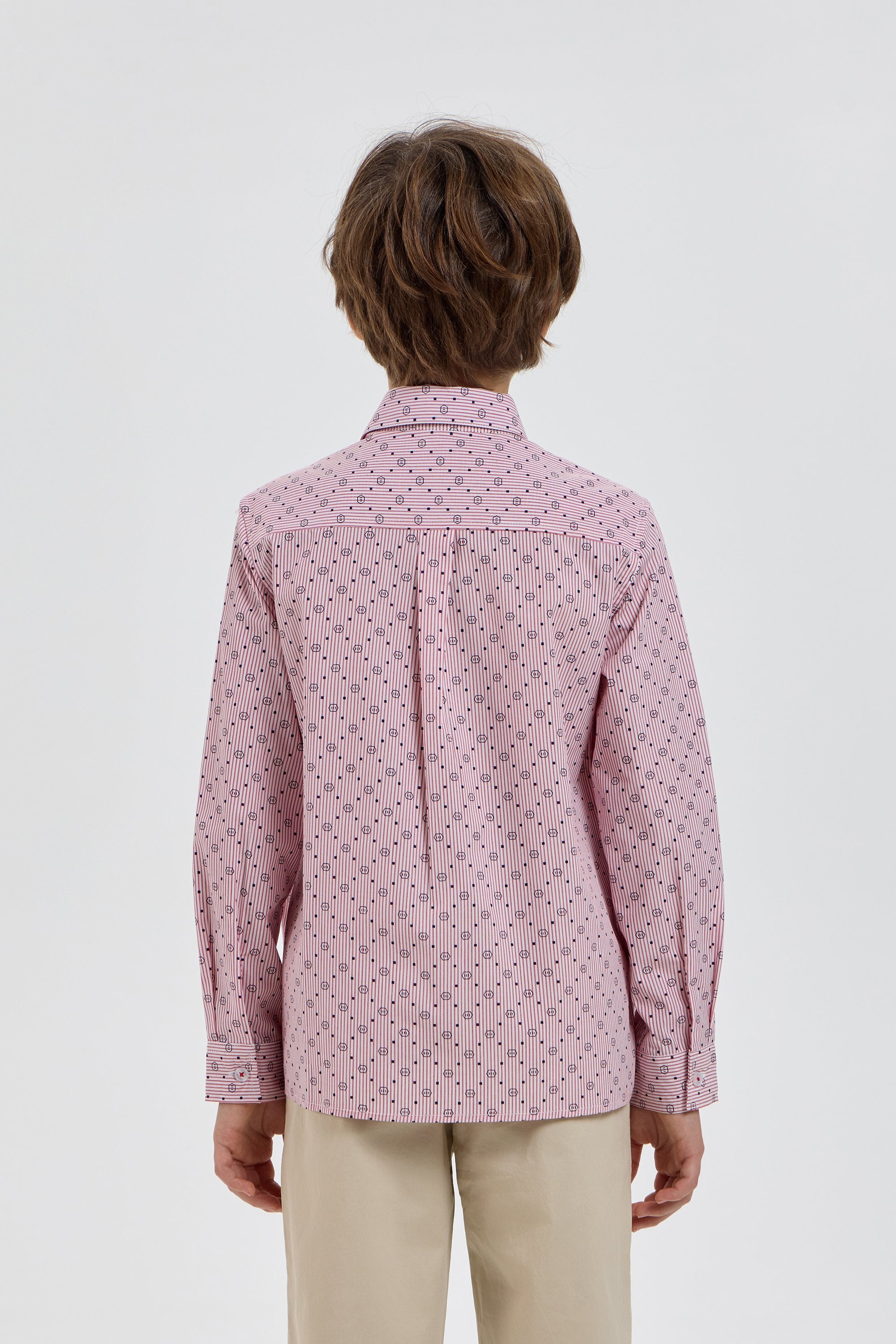 Elegant Coral Shirt with Print