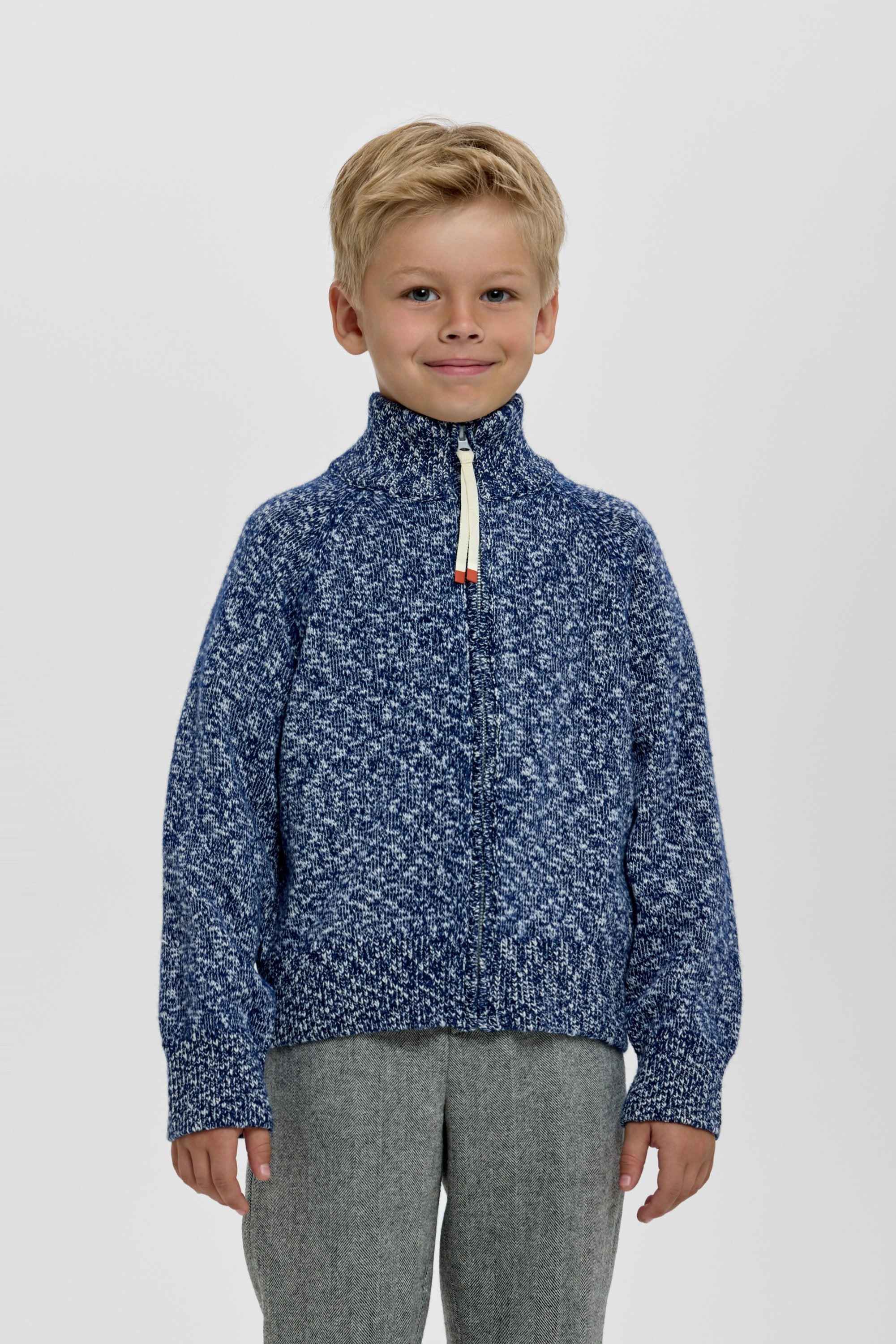 Knitted Sweater with Zip