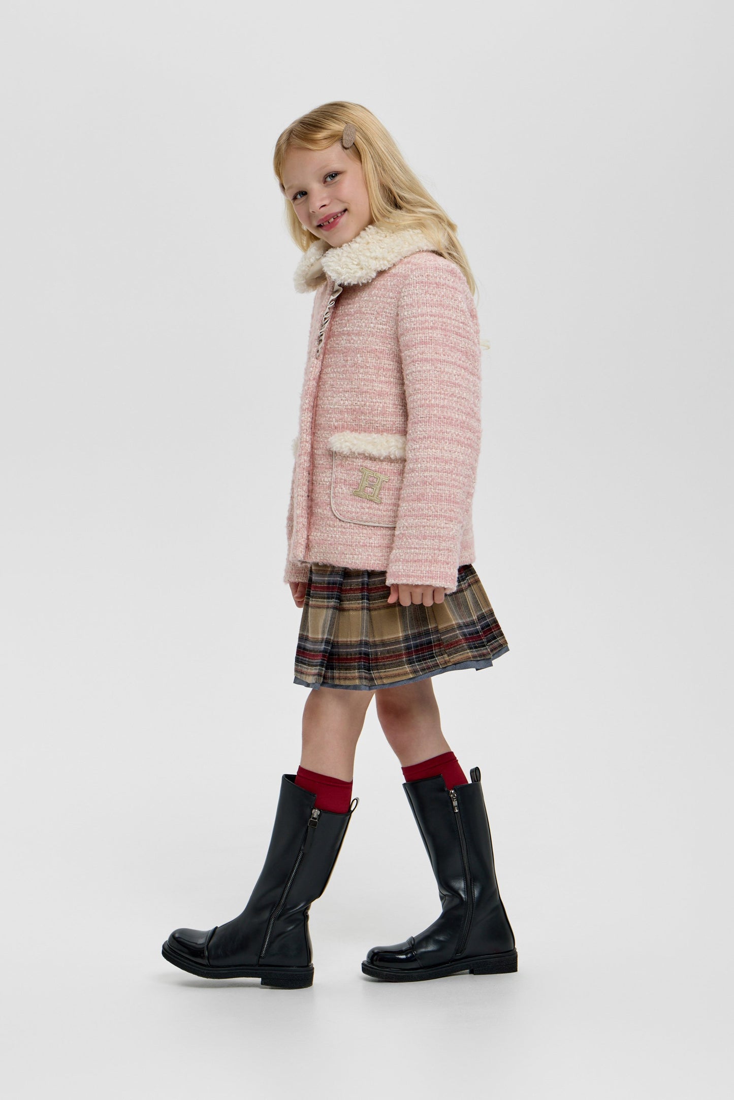 Pink Textured Jacket