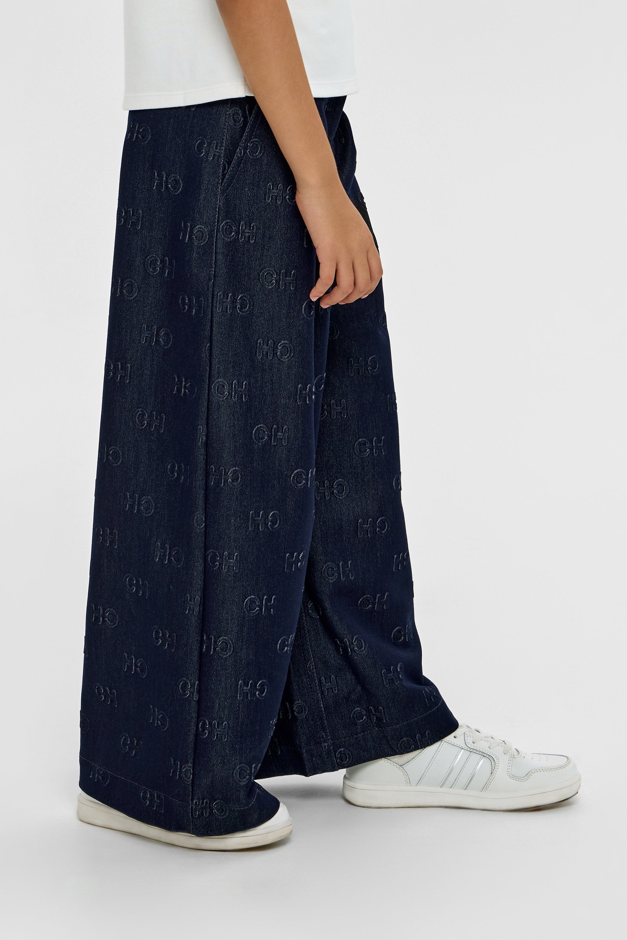 CH Branded Navy Denim Trousers