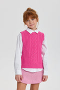 Smart Knitted Vest with Crystals for girls