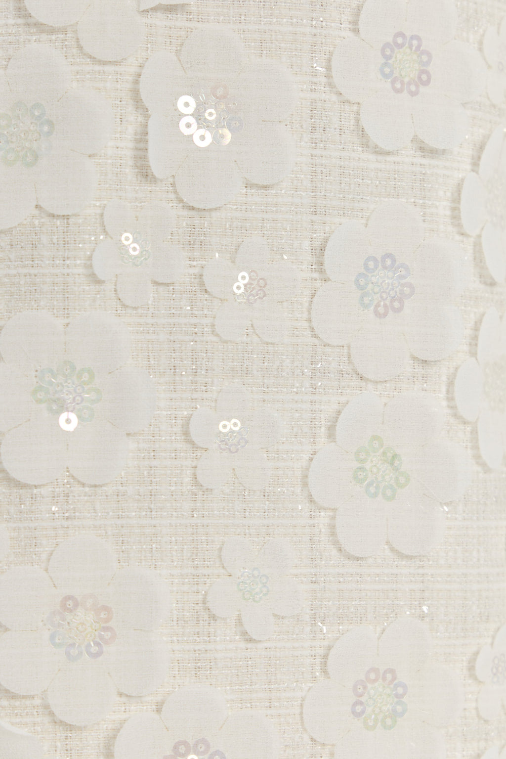 3D Flowers White Cocktail Dress