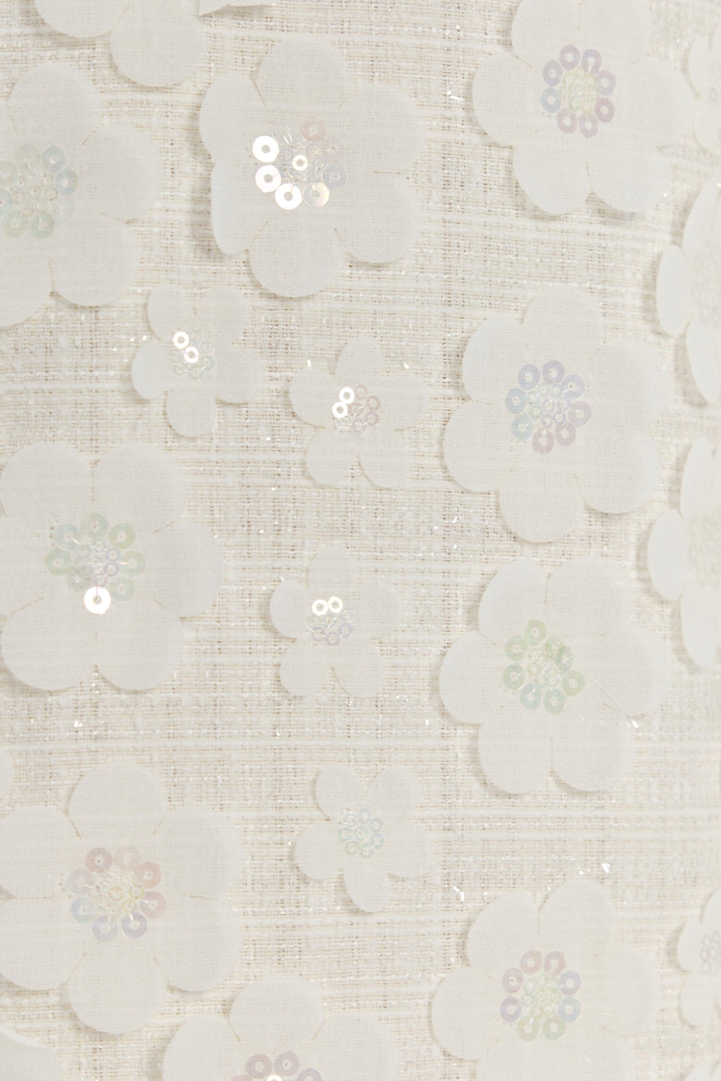 3D Flowers White Cocktail Dress