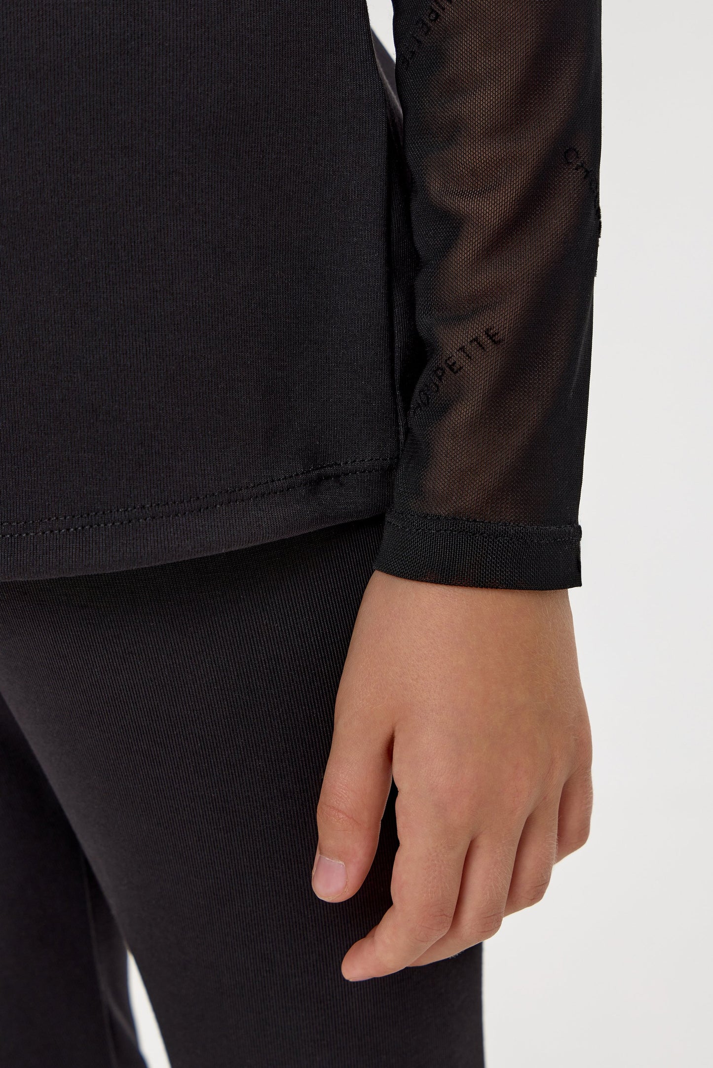 Elegant Black Combined Blouse