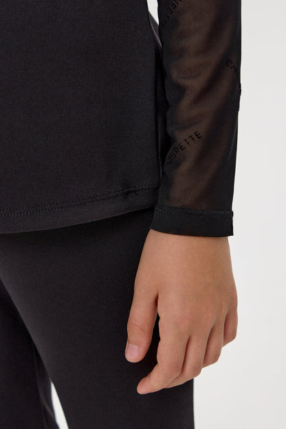 Elegant Black Combined Blouse