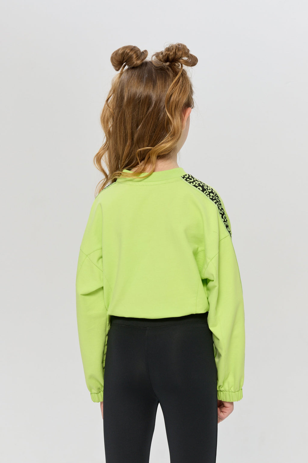 Sports Set Green Jacket and Black Leggings