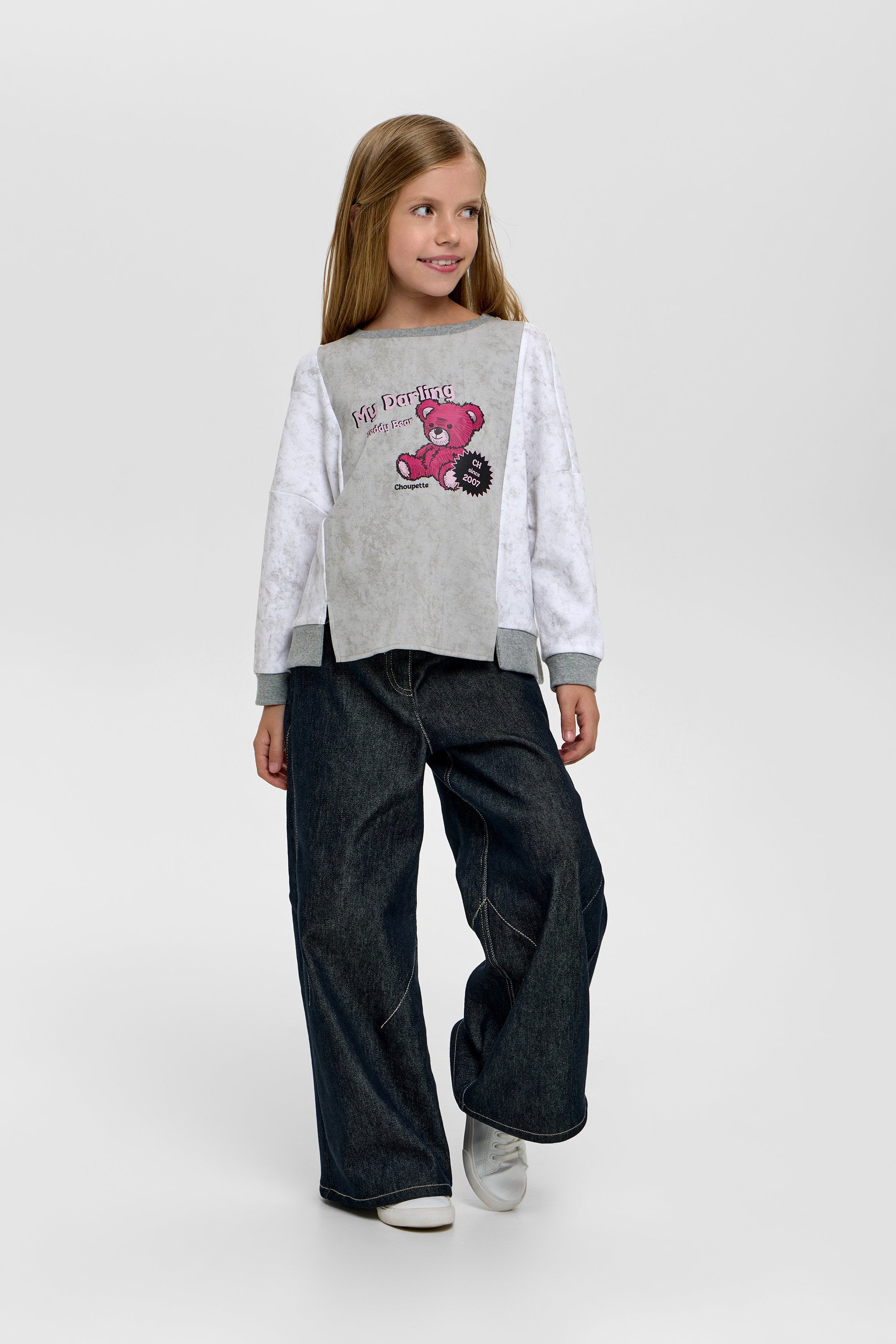 Printed Teddy Sweatshirt