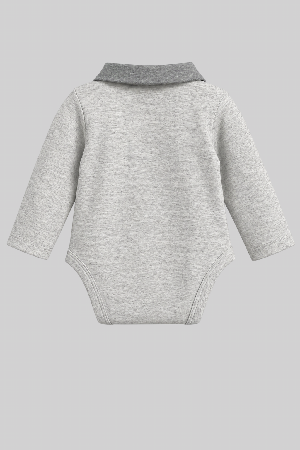 Smart Collar Bodysuit with Bear Applique for baby boy