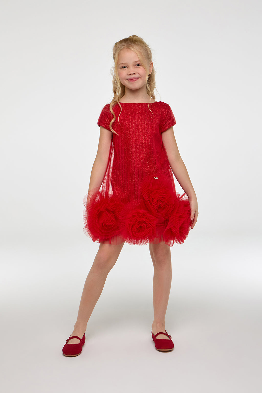 Dress with 3D flowers
