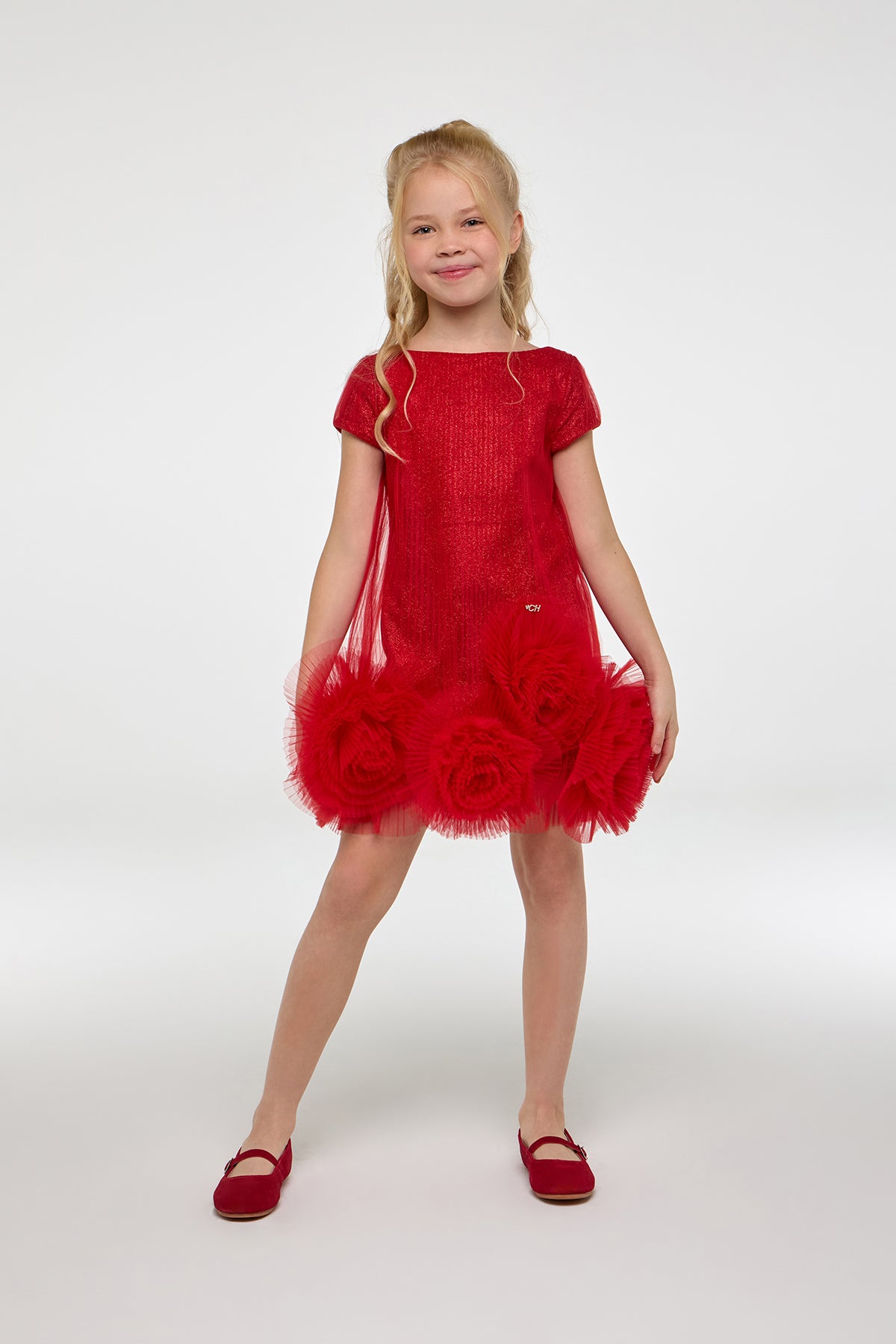 Dress with 3D flowers