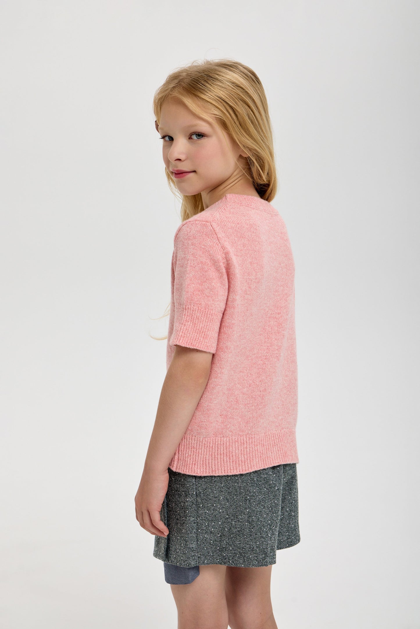 Knitted Sweatshirt, peach