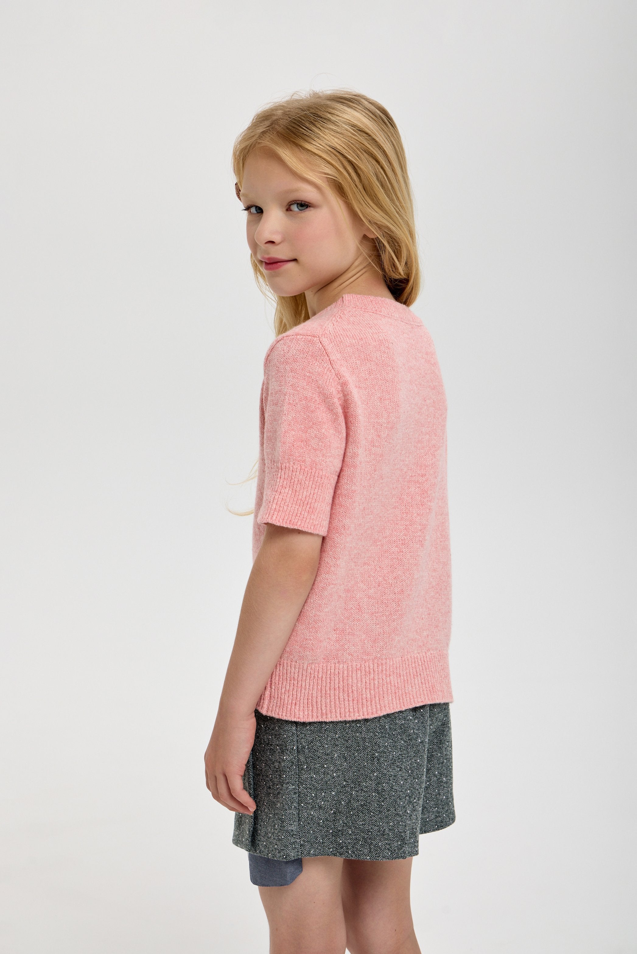 Knitted Sweatshirt, peach