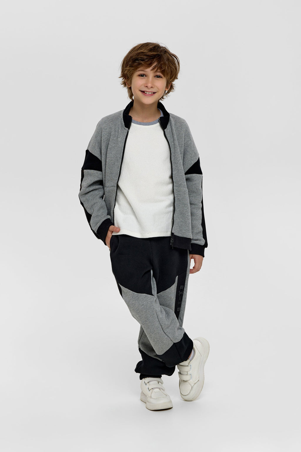 Grey and black Warm Joggers