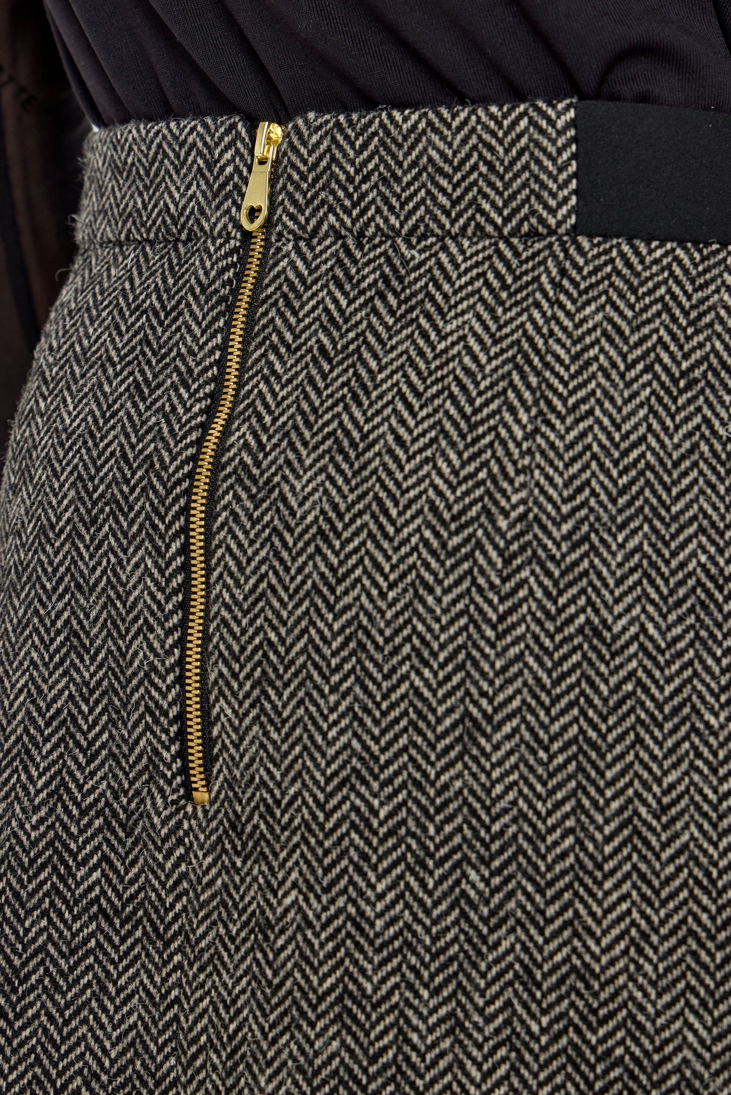 Elegant Skirt with Golden Buttons