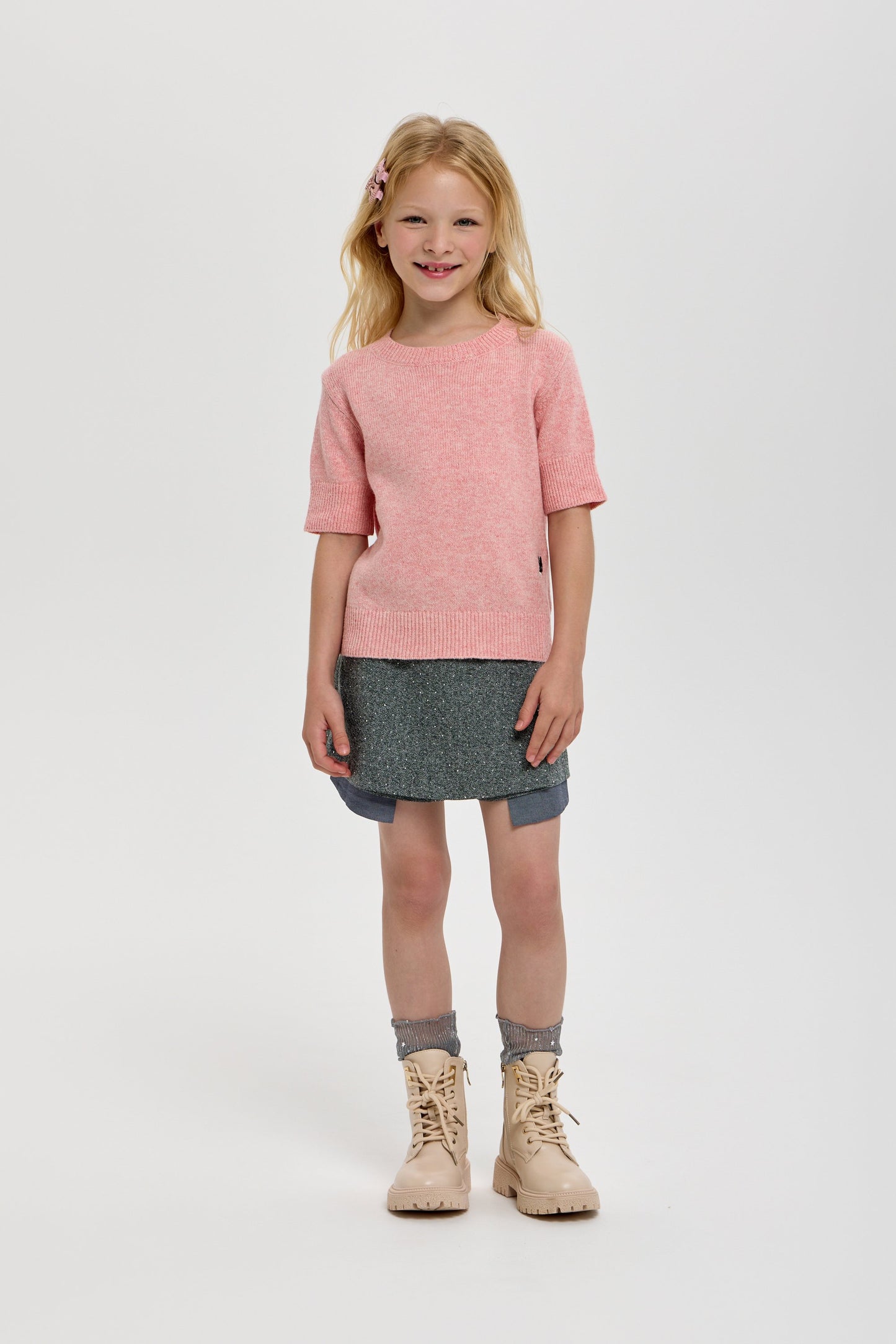 Knitted Sweatshirt, peach