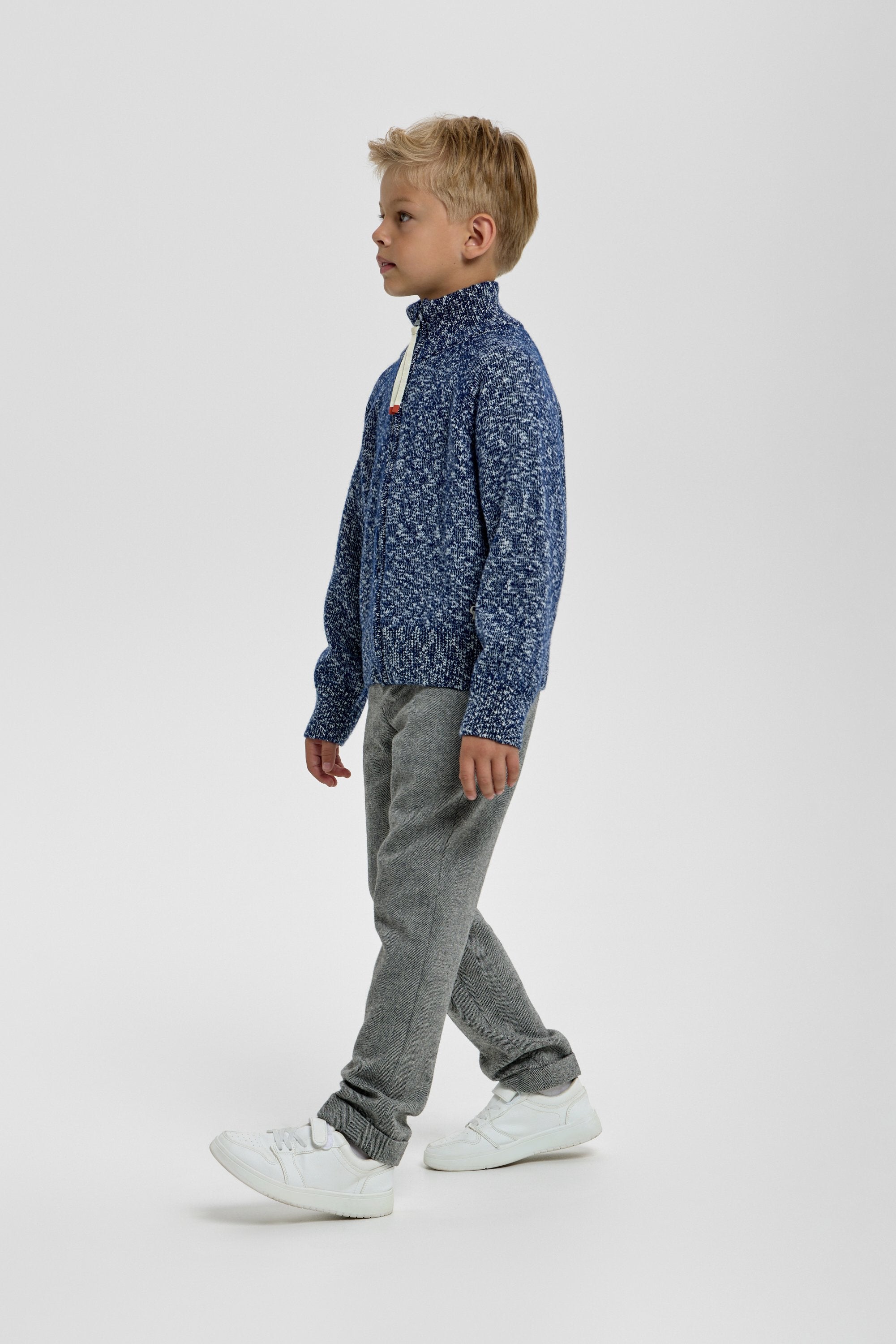 Knitted Sweater with Zip