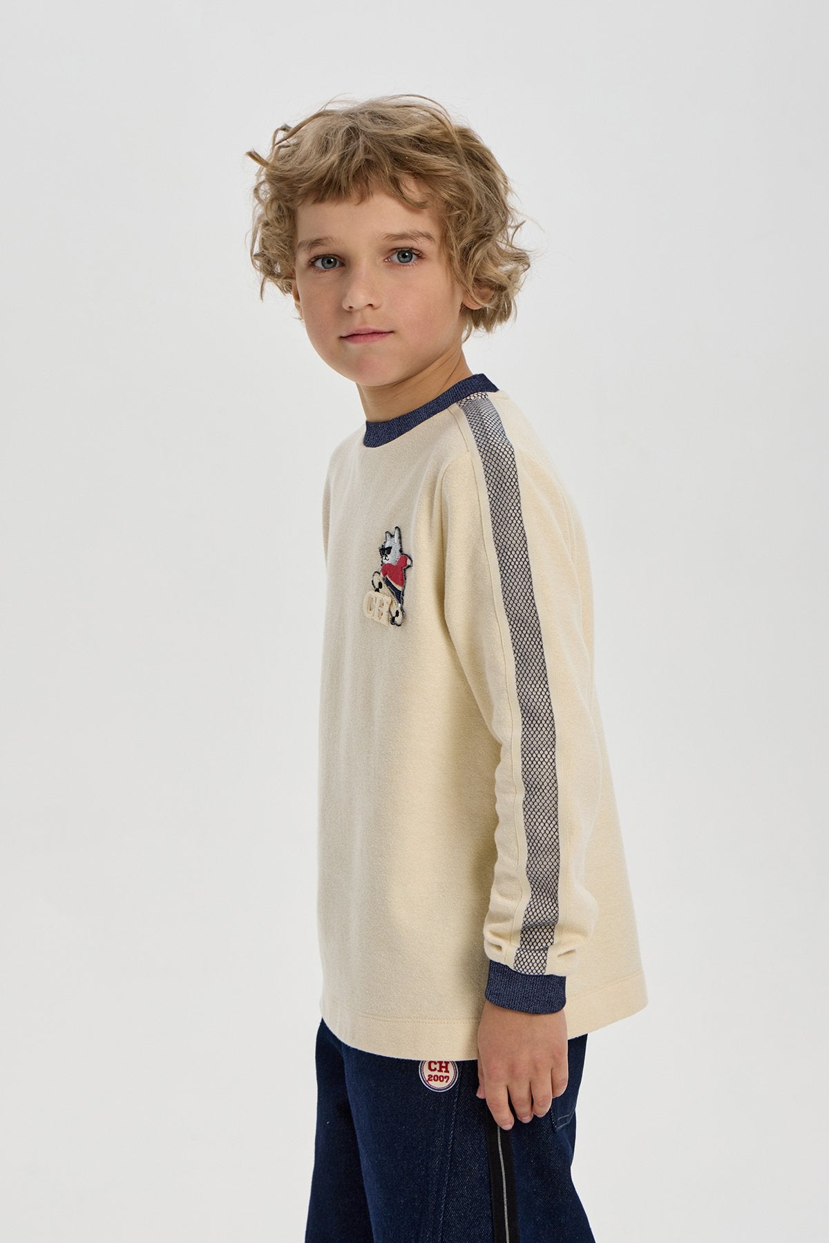 Textured Jumper with Dog Applique