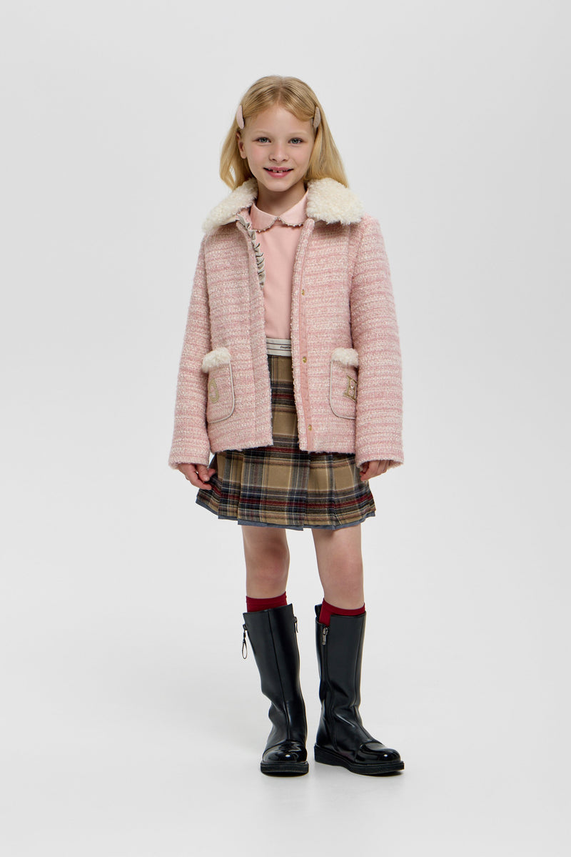 Pink Textured Jacket
