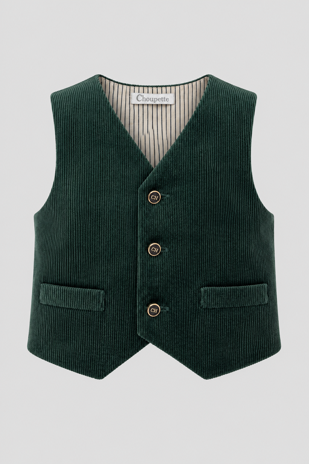 Smart Bottle Green Velvet Vest for baby boy
