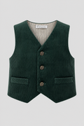 Smart Bottle Green Velvet Vest for baby boy