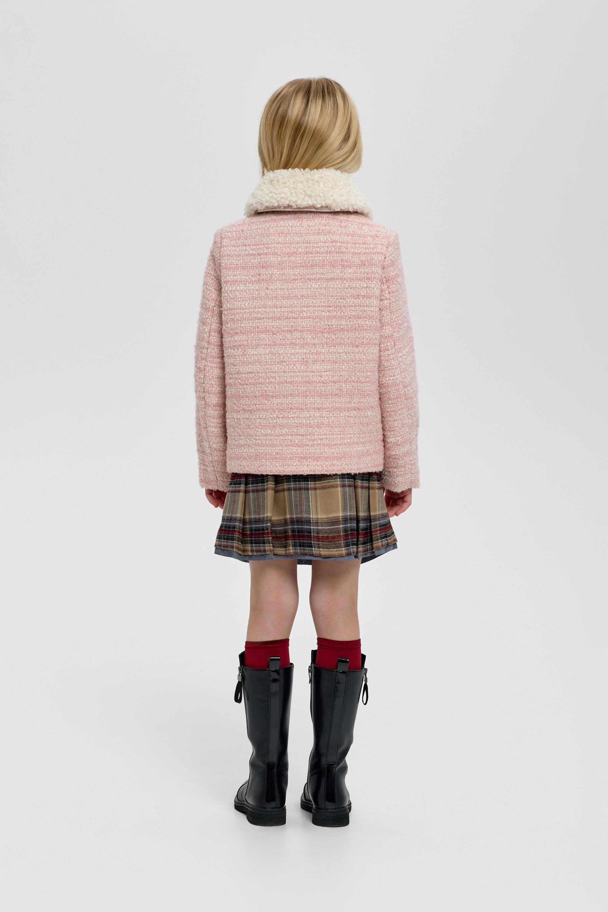 Pink Textured Jacket