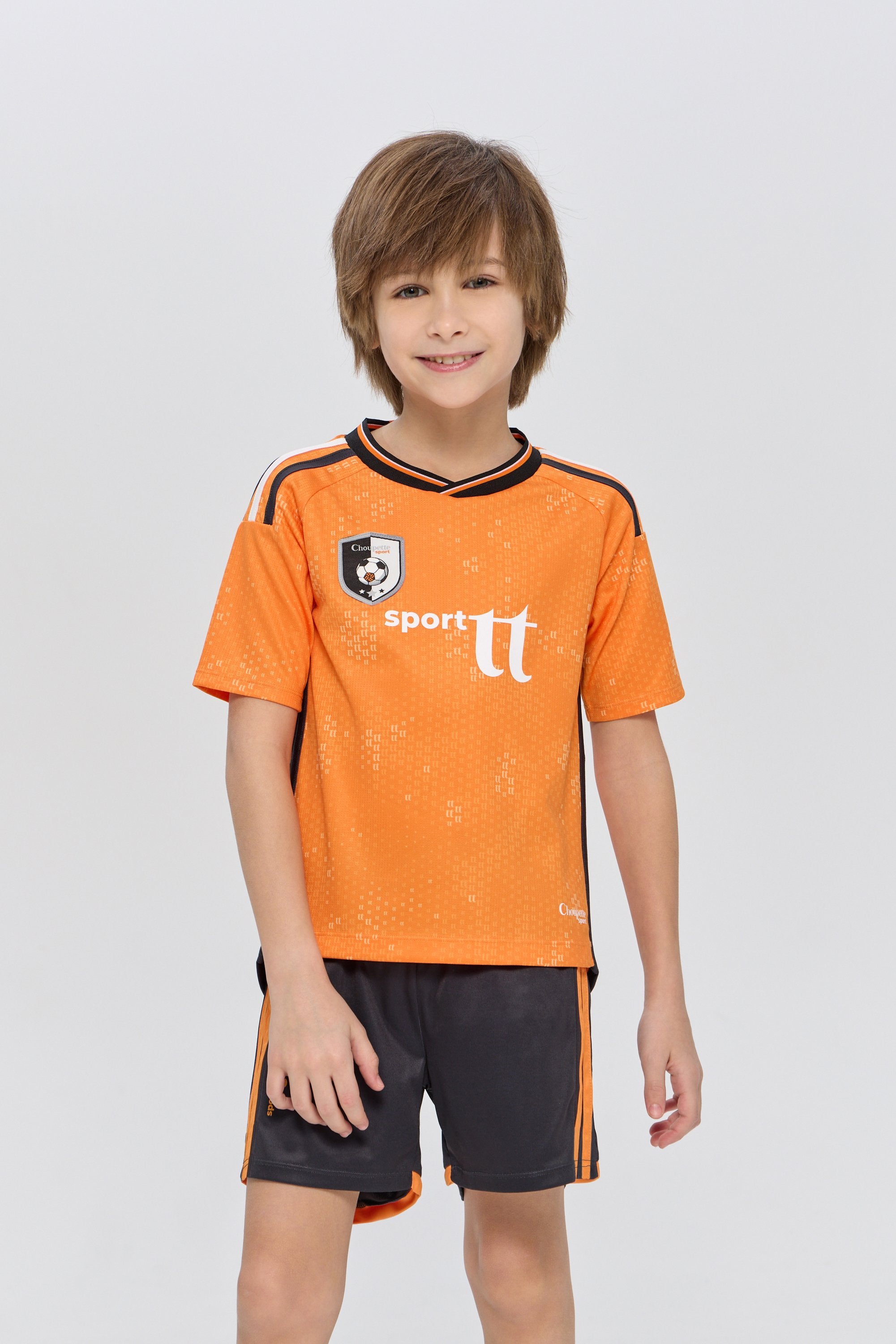 Sport Set with Orange Jersey and Black Matching Shorts