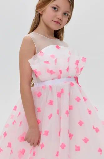 Smart 3D Heart Dress, white and pink