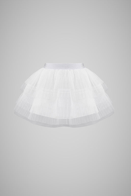 Multitiered Pleated Skirt