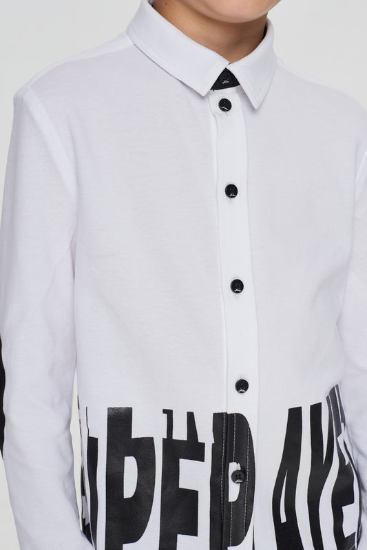 White printed shirt