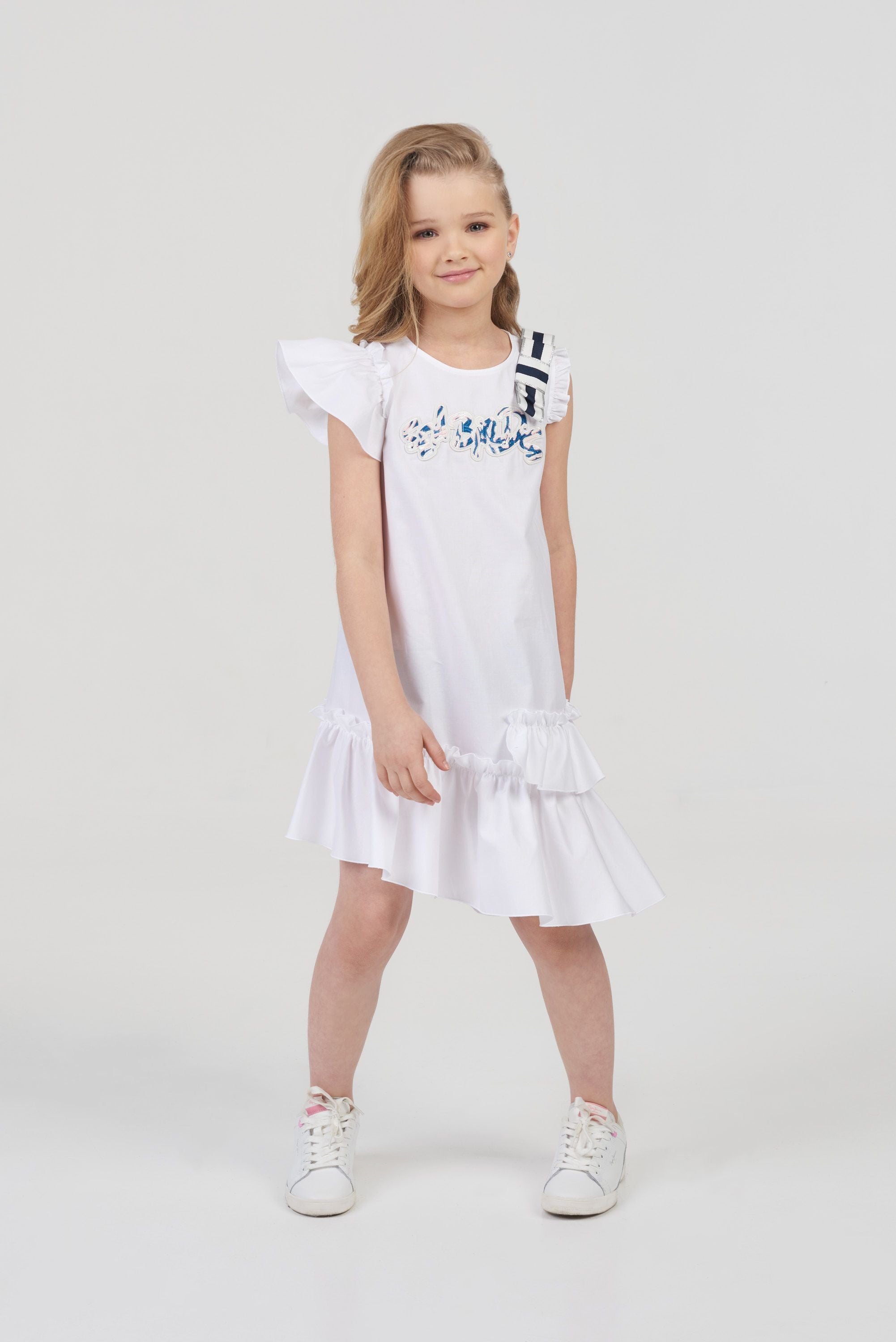 Ecru Asymmetrical Free Silhoutte Cotton Dress