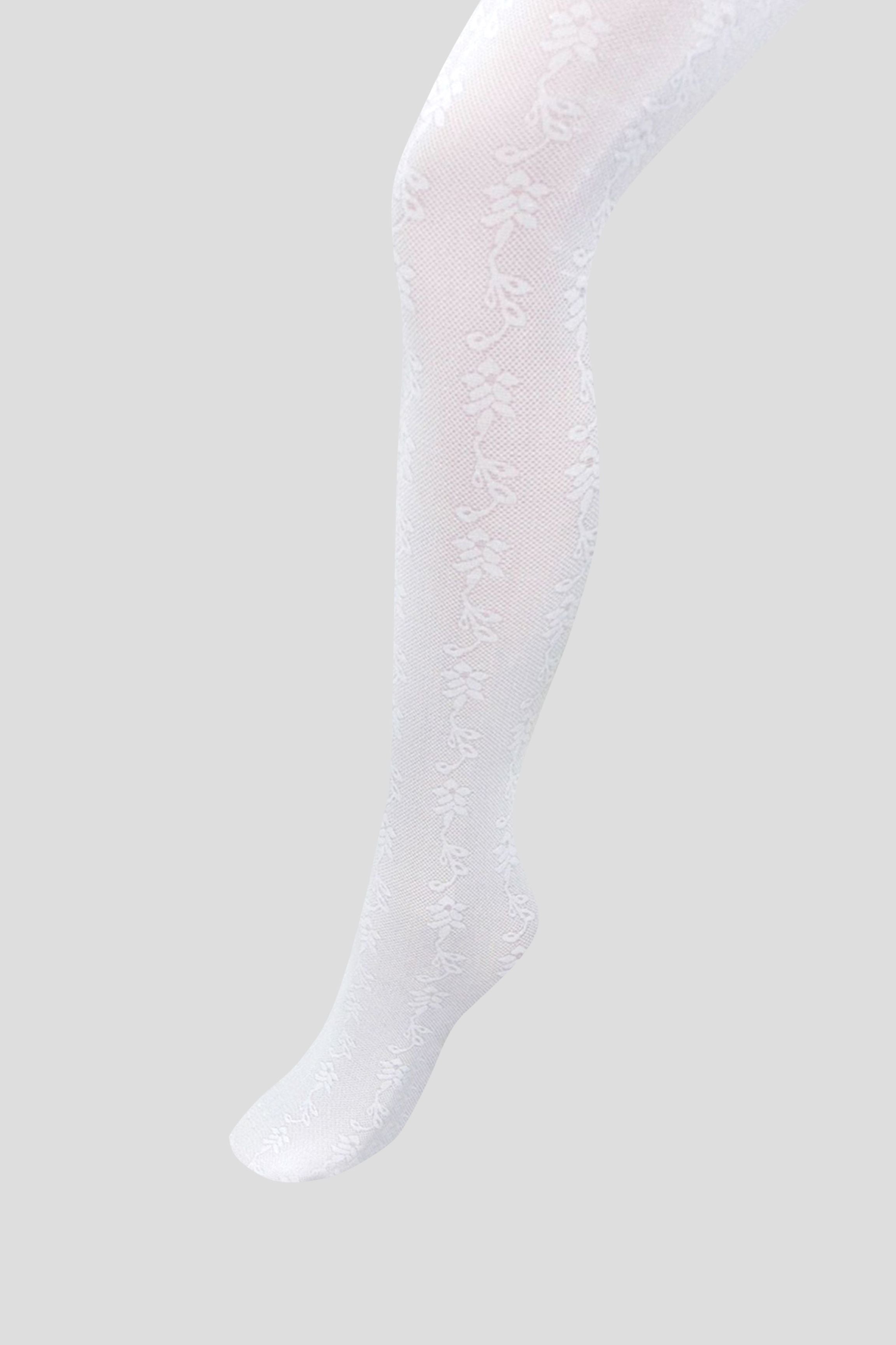 Floral Tights, white