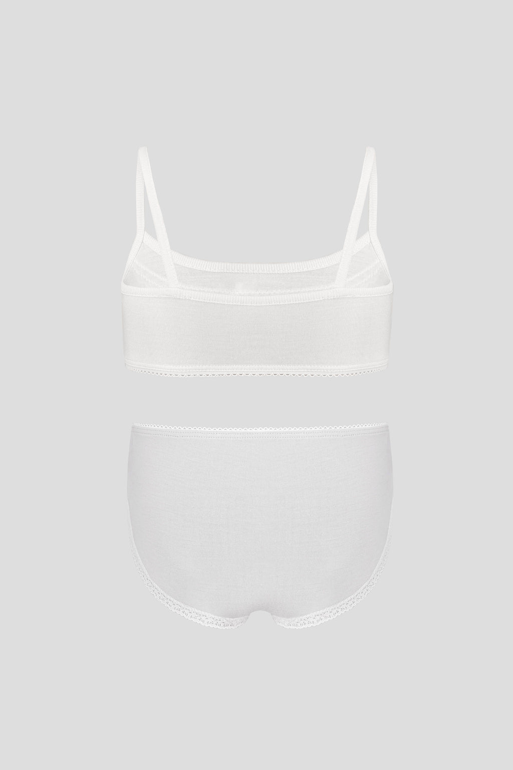 Top and briefs for girls, white