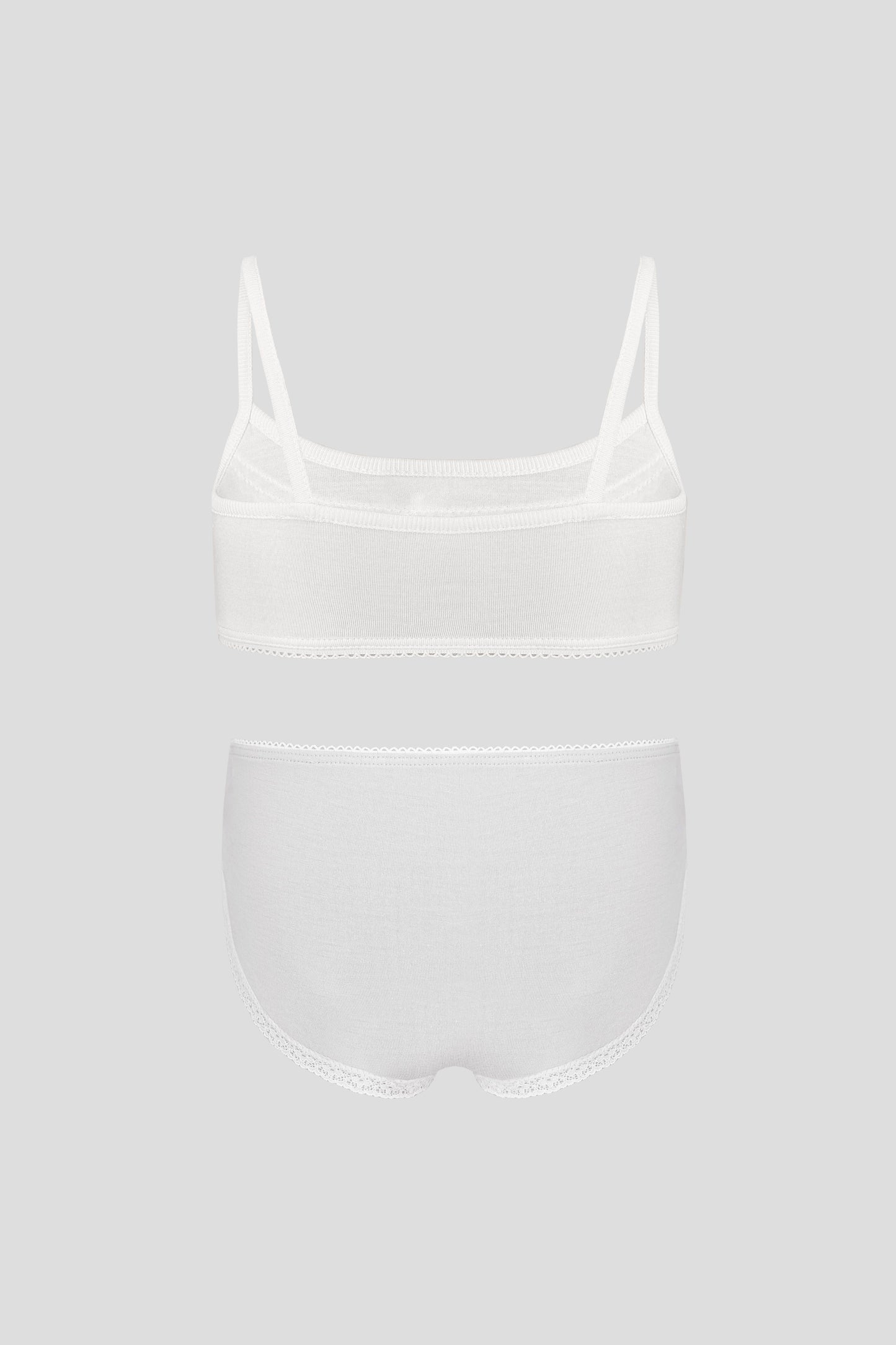 Top and briefs for girls, white