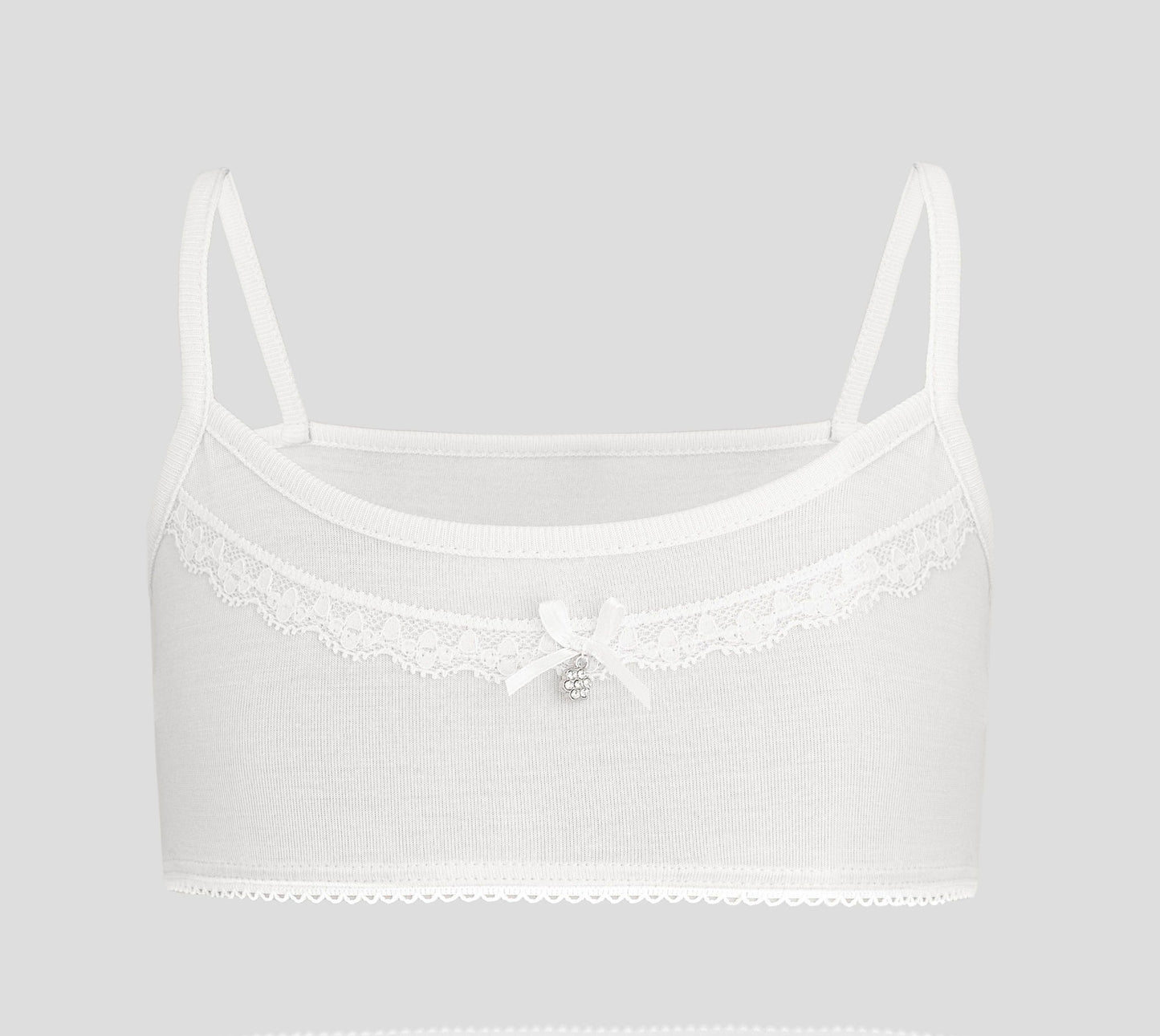 Top and briefs for girls, white