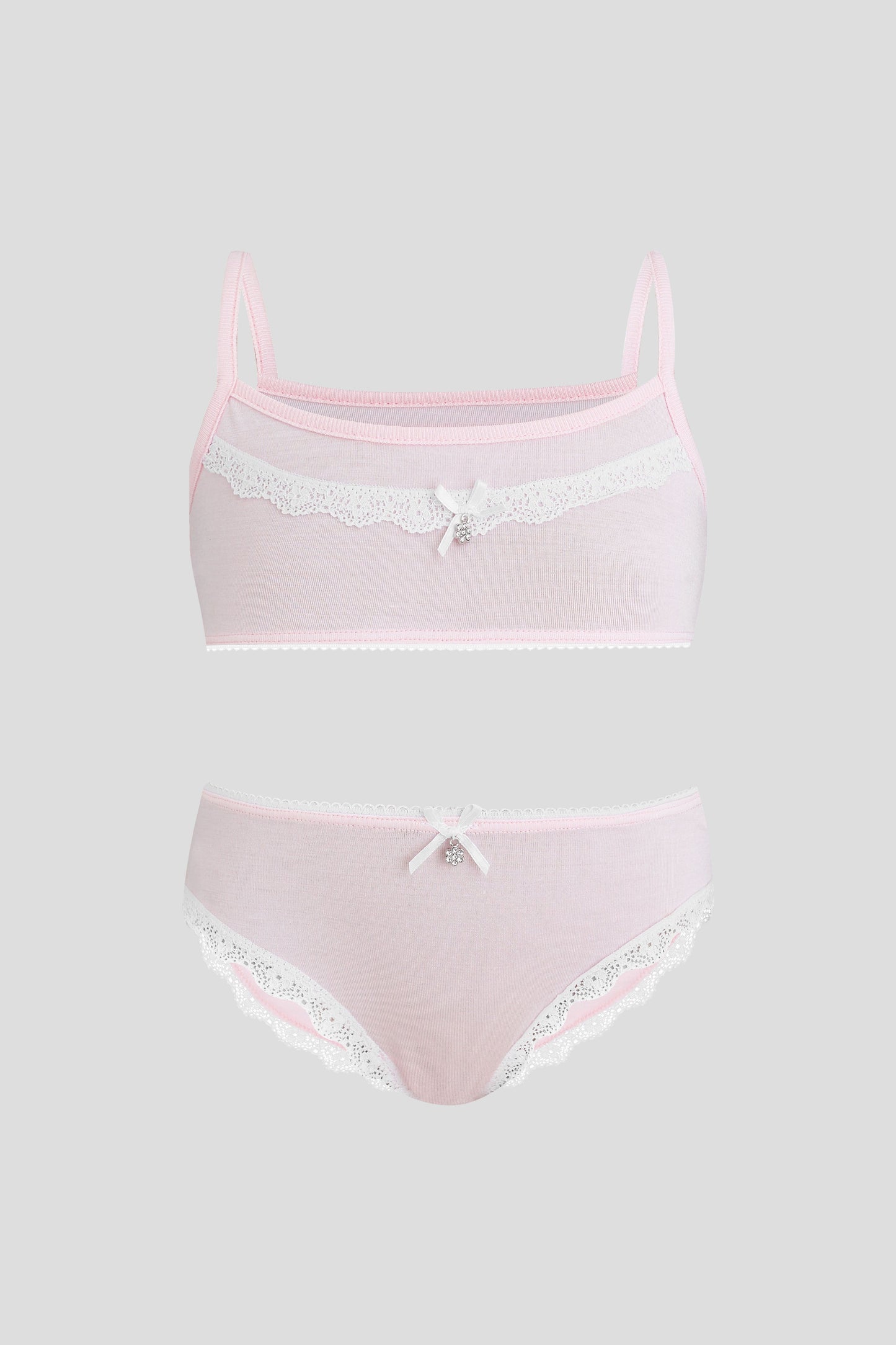 Top and briefs for girls, pink