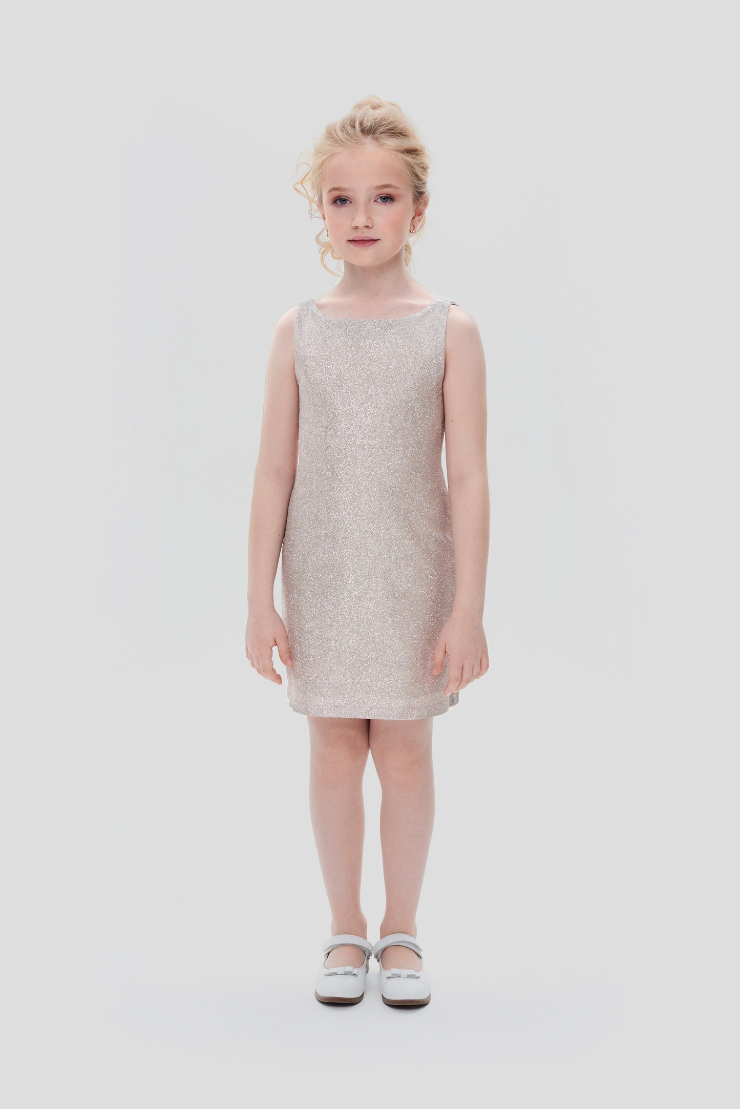 2PS Set ( Cape and Coctail Dress), gold and white