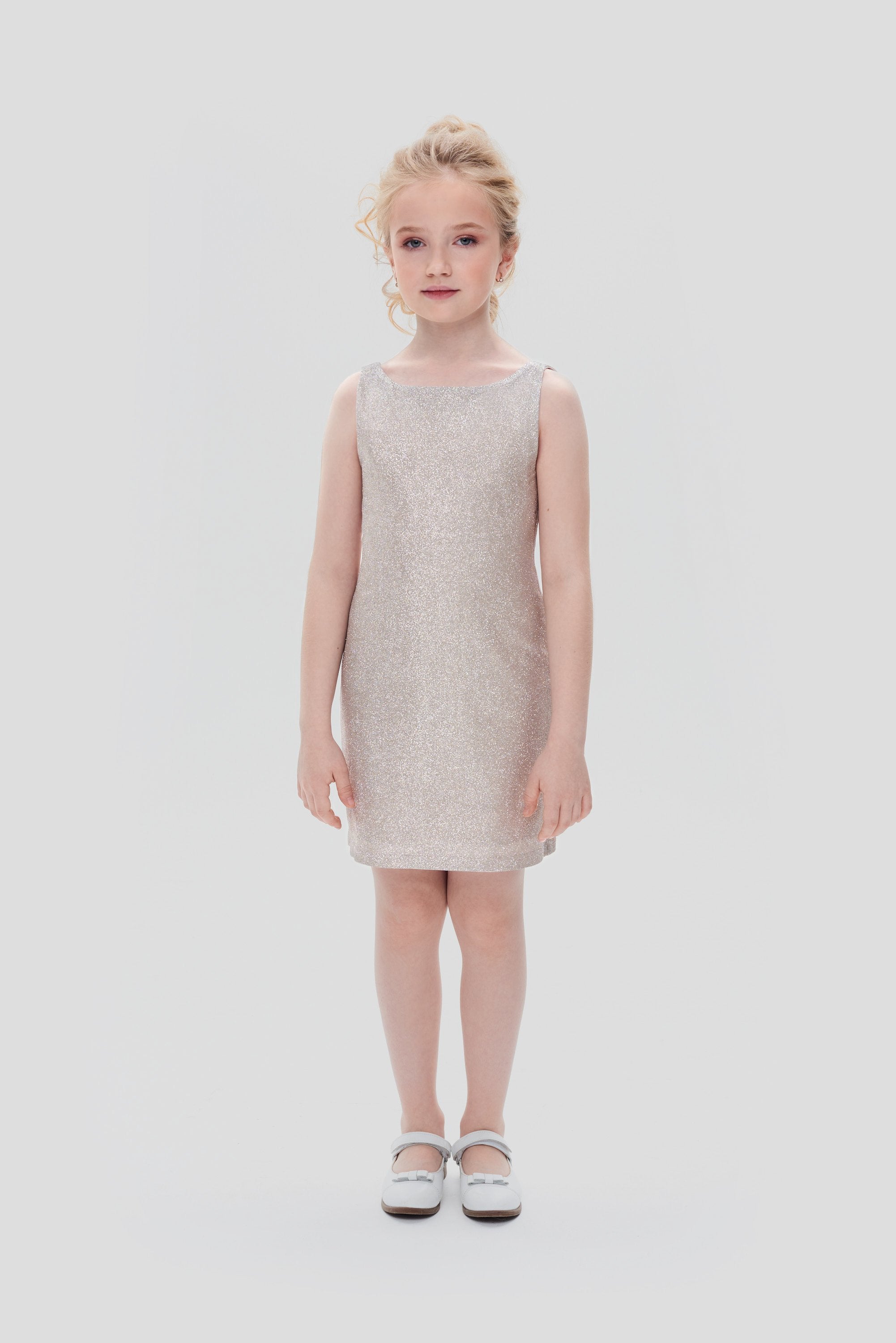 2PS Set ( Cape and Cocktail Dress), gold and white