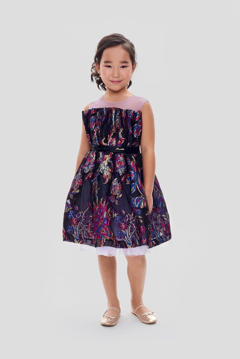 Brocade Smart Dress, Multicolor