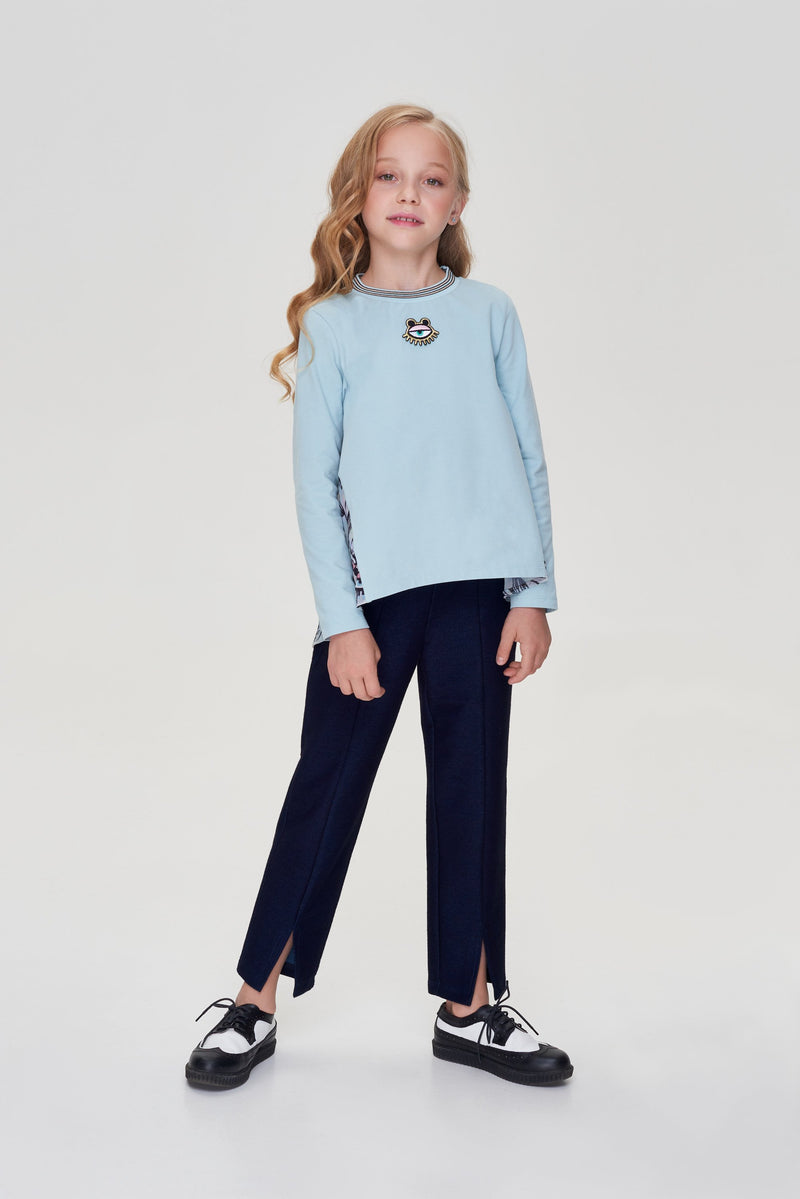 A-la Denim Knitted Pants, navy