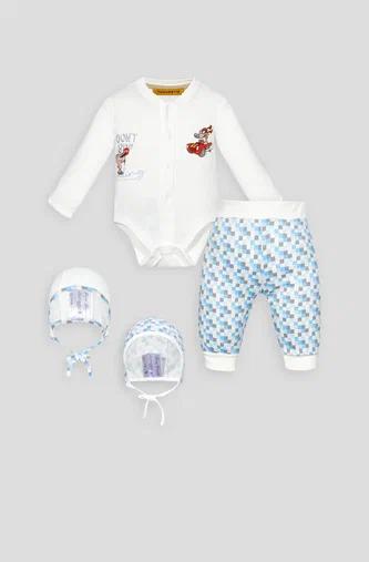 Knitted Set (bodysuit, pants, bonnet)