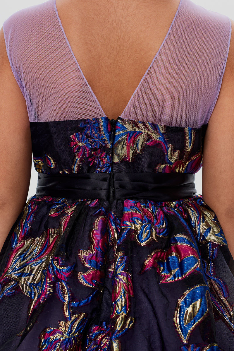 Brocade Smart Dress, Multicolor
