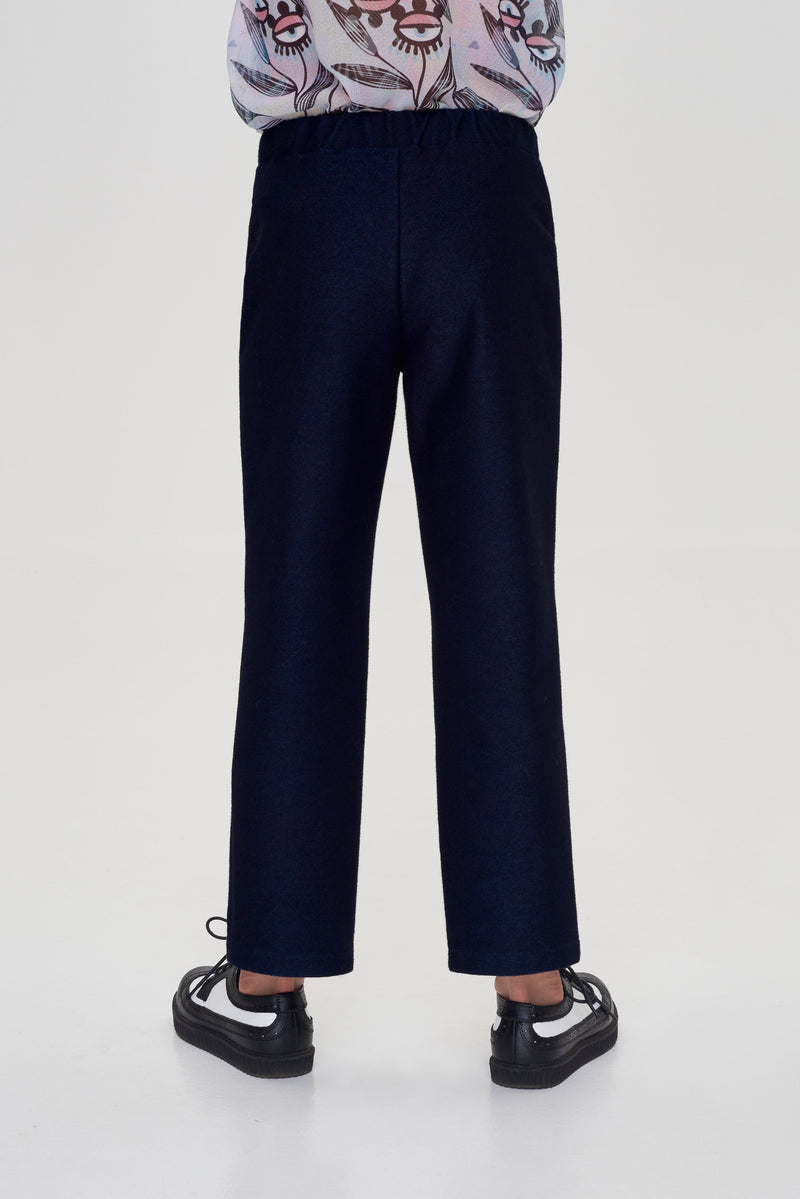 A-la Denim Knitted Pants, navy