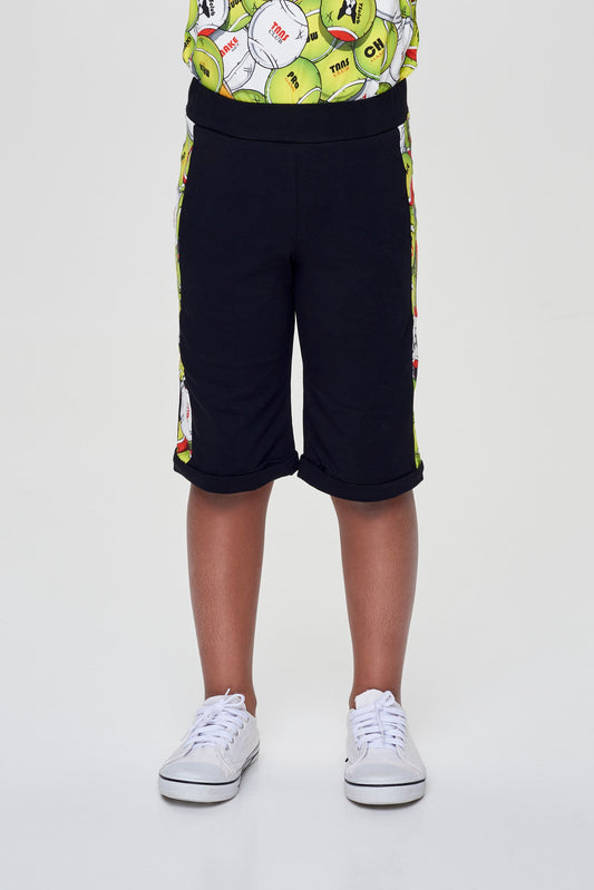 Footer Shorts, black and print