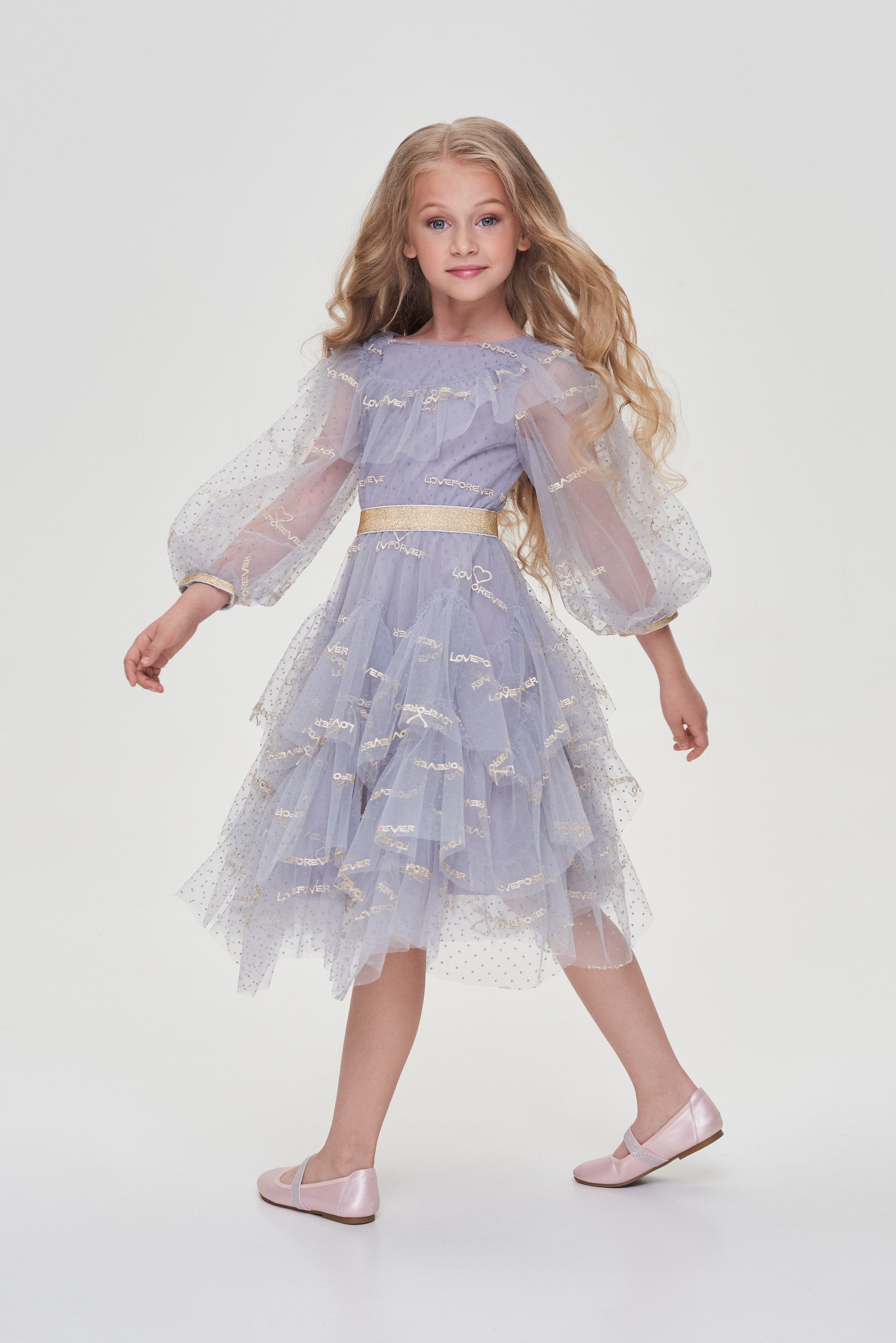 Blue lace smart dress